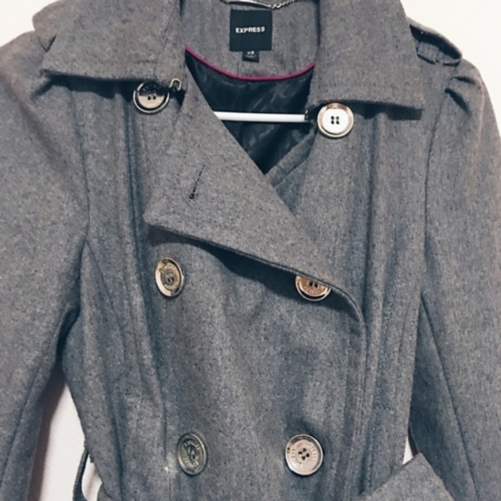 Express Ruffle Peacoat - Picture 2 of 3